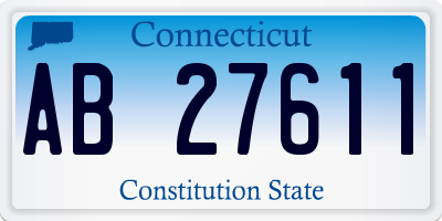 CT license plate AB27611