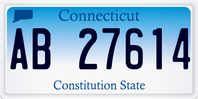 CT license plate AB27614