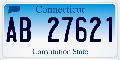 CT license plate AB27621
