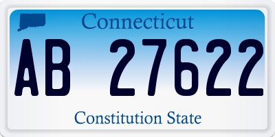 CT license plate AB27622