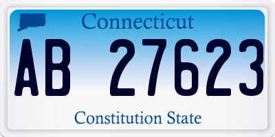 CT license plate AB27623