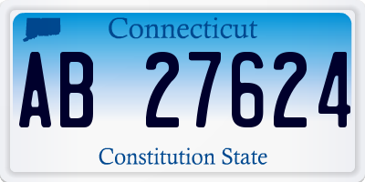 CT license plate AB27624