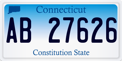 CT license plate AB27626