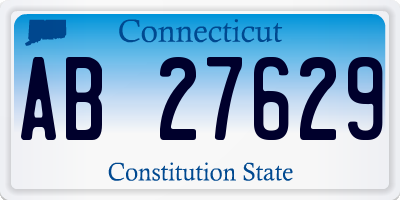 CT license plate AB27629