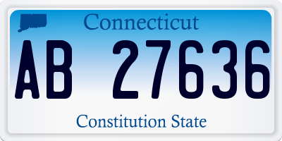 CT license plate AB27636