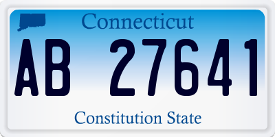 CT license plate AB27641