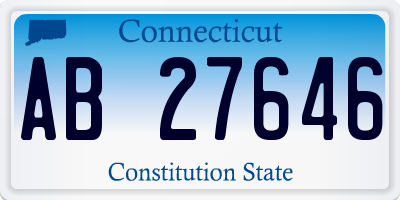 CT license plate AB27646