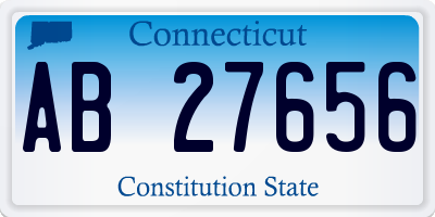 CT license plate AB27656