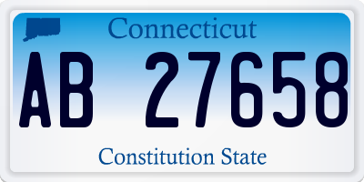 CT license plate AB27658