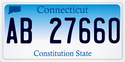 CT license plate AB27660