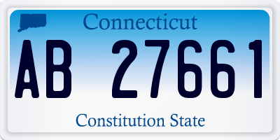CT license plate AB27661
