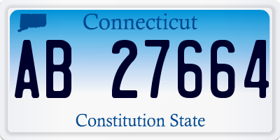 CT license plate AB27664