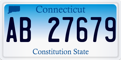 CT license plate AB27679