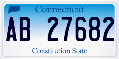 CT license plate AB27682