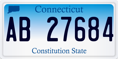 CT license plate AB27684