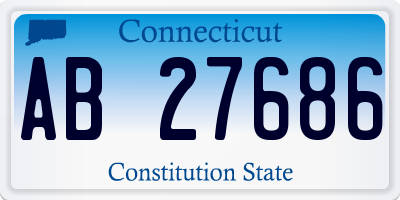 CT license plate AB27686