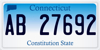 CT license plate AB27692