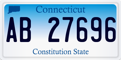 CT license plate AB27696