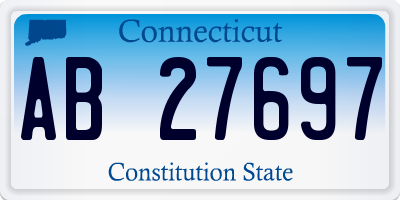 CT license plate AB27697