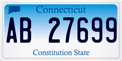 CT license plate AB27699