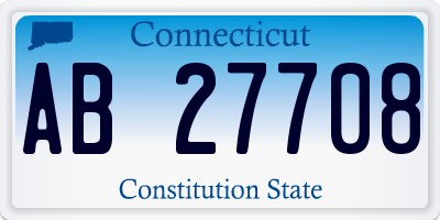 CT license plate AB27708