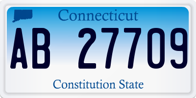 CT license plate AB27709