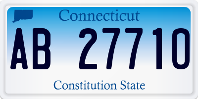 CT license plate AB27710