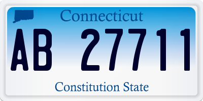 CT license plate AB27711