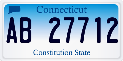 CT license plate AB27712