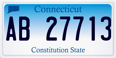 CT license plate AB27713