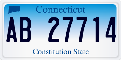 CT license plate AB27714