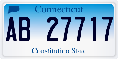 CT license plate AB27717