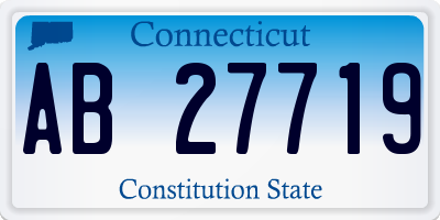 CT license plate AB27719