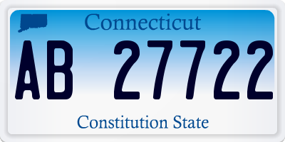 CT license plate AB27722