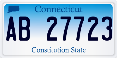 CT license plate AB27723