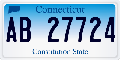 CT license plate AB27724