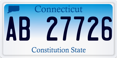 CT license plate AB27726