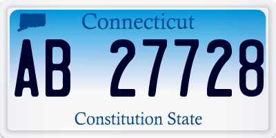 CT license plate AB27728