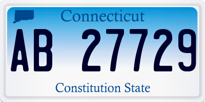 CT license plate AB27729