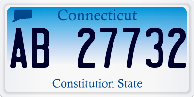 CT license plate AB27732