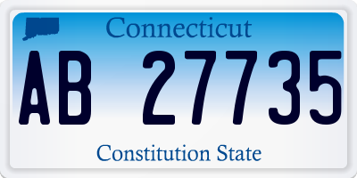 CT license plate AB27735