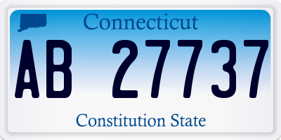 CT license plate AB27737