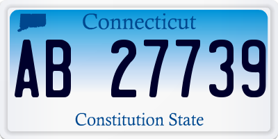 CT license plate AB27739