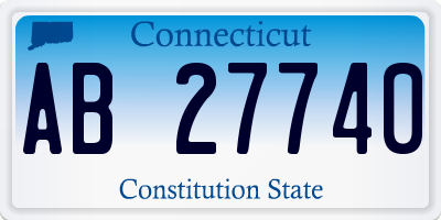 CT license plate AB27740