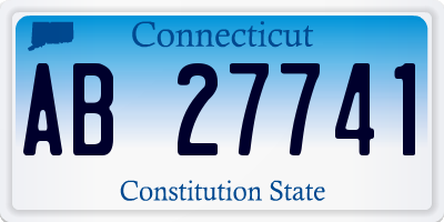 CT license plate AB27741