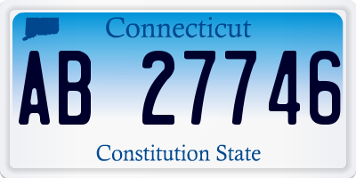 CT license plate AB27746