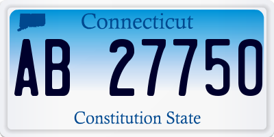 CT license plate AB27750