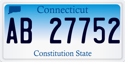 CT license plate AB27752