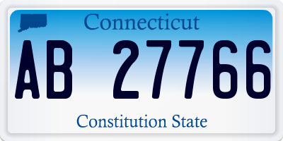 CT license plate AB27766