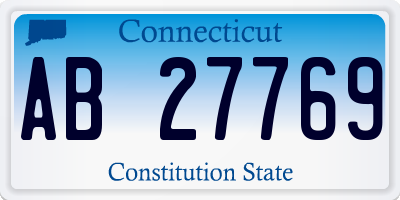 CT license plate AB27769